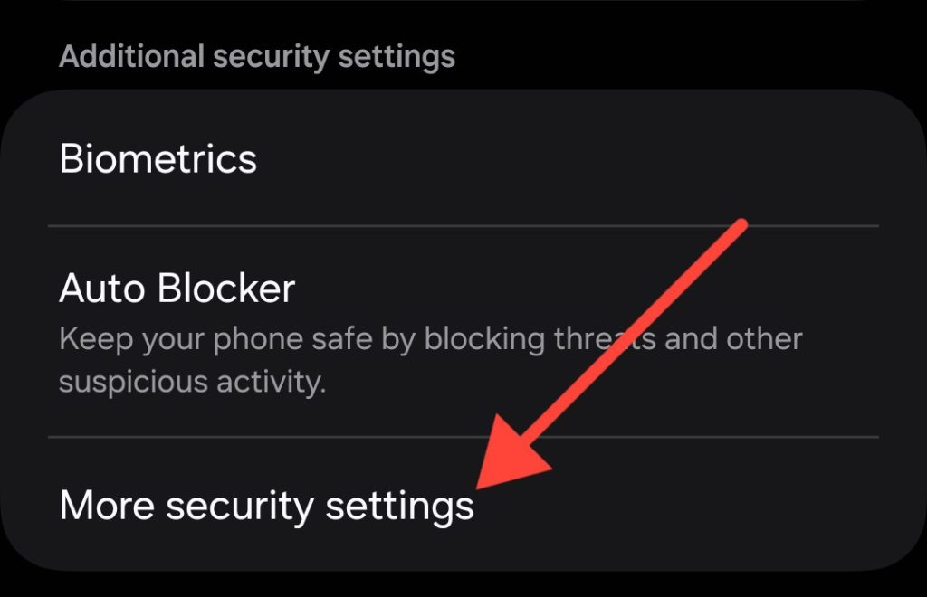More security settings image