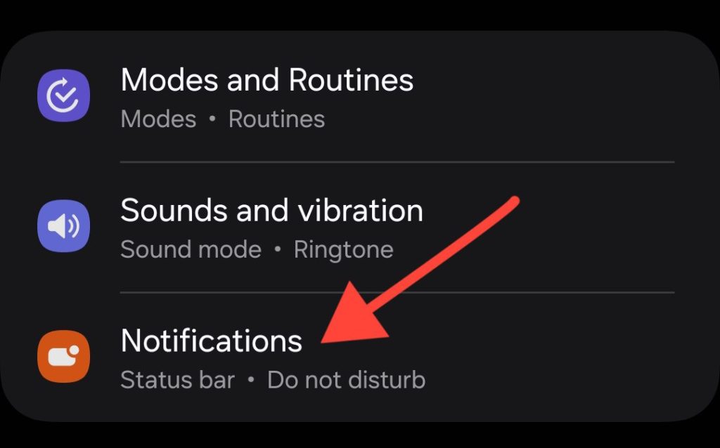 Notification setting image