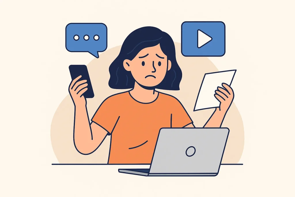 Multitasking illustration