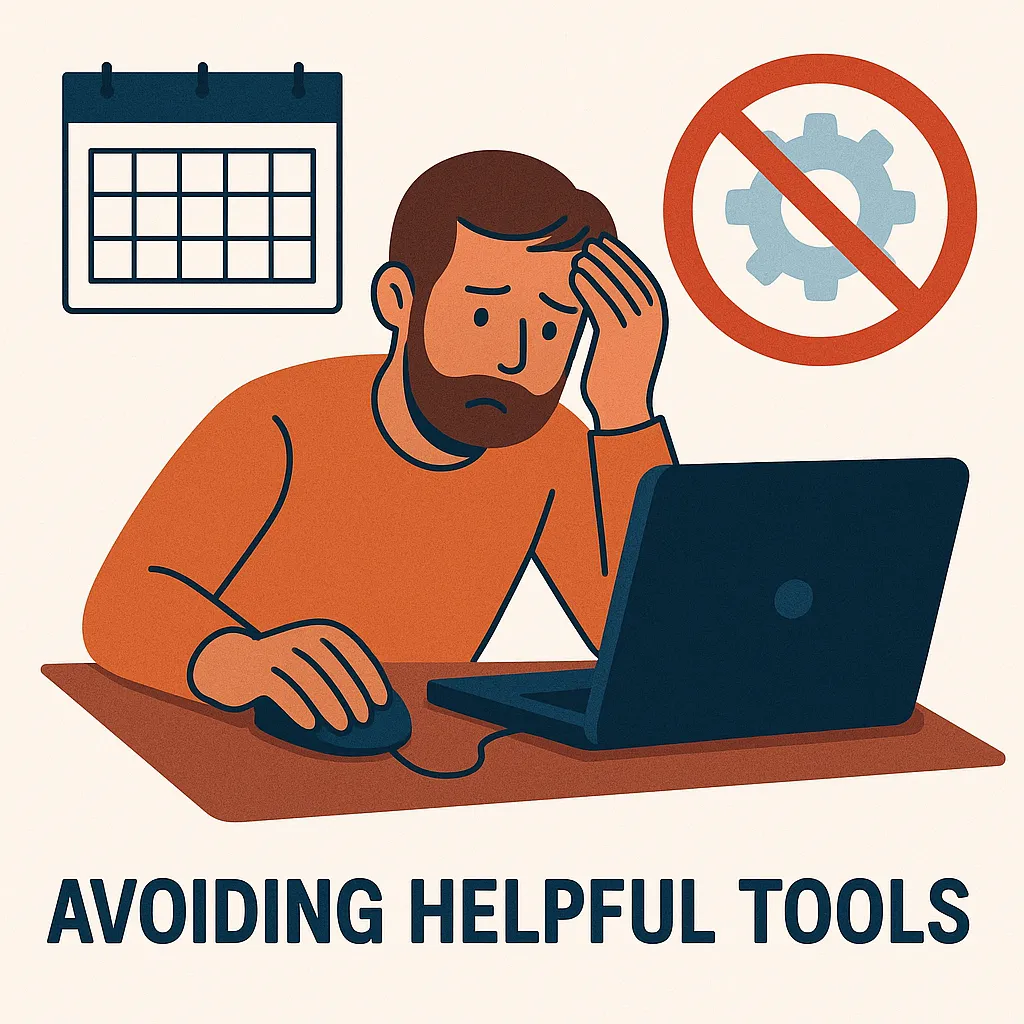 Avoiding helpful tools illustration
