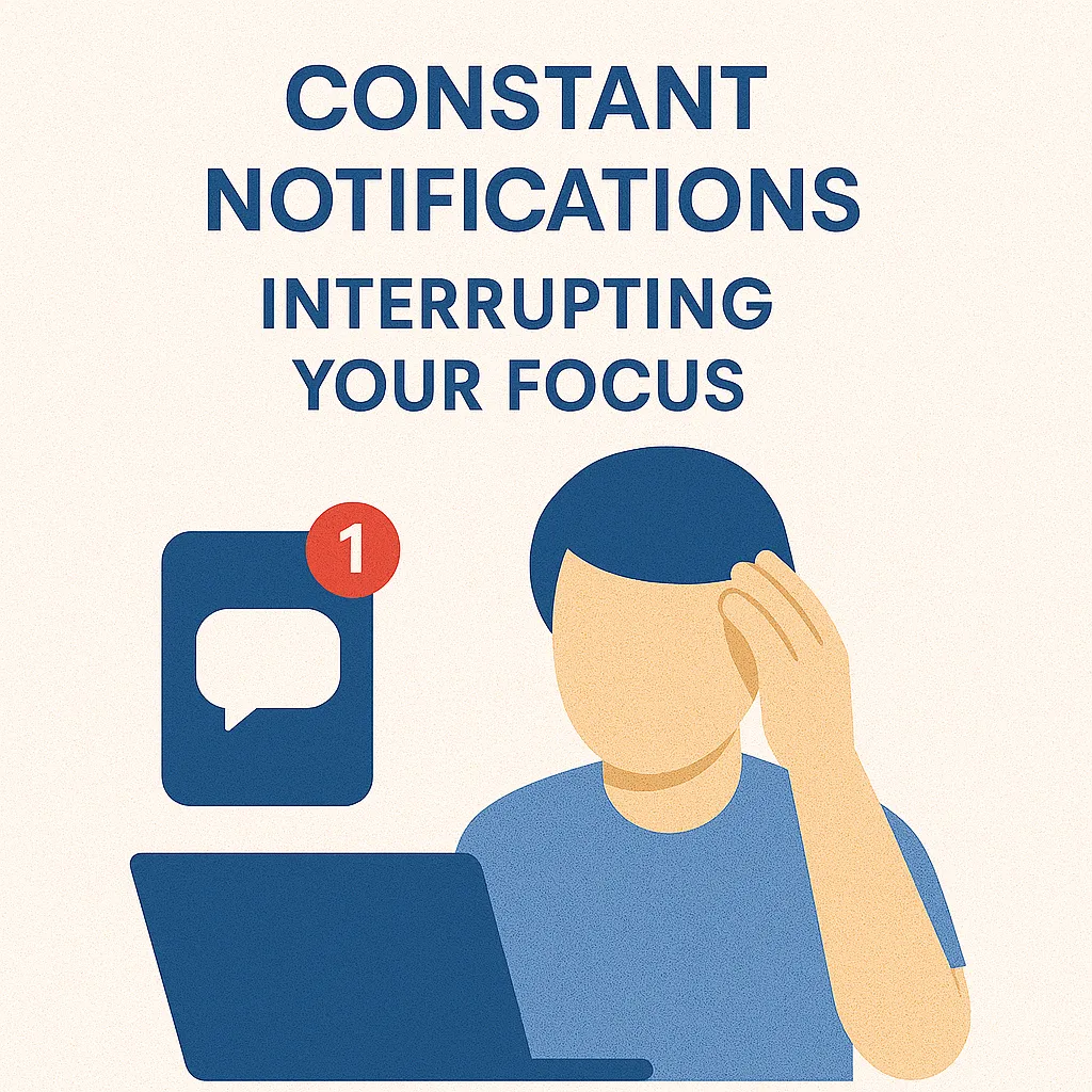 Notification interrupting illustration