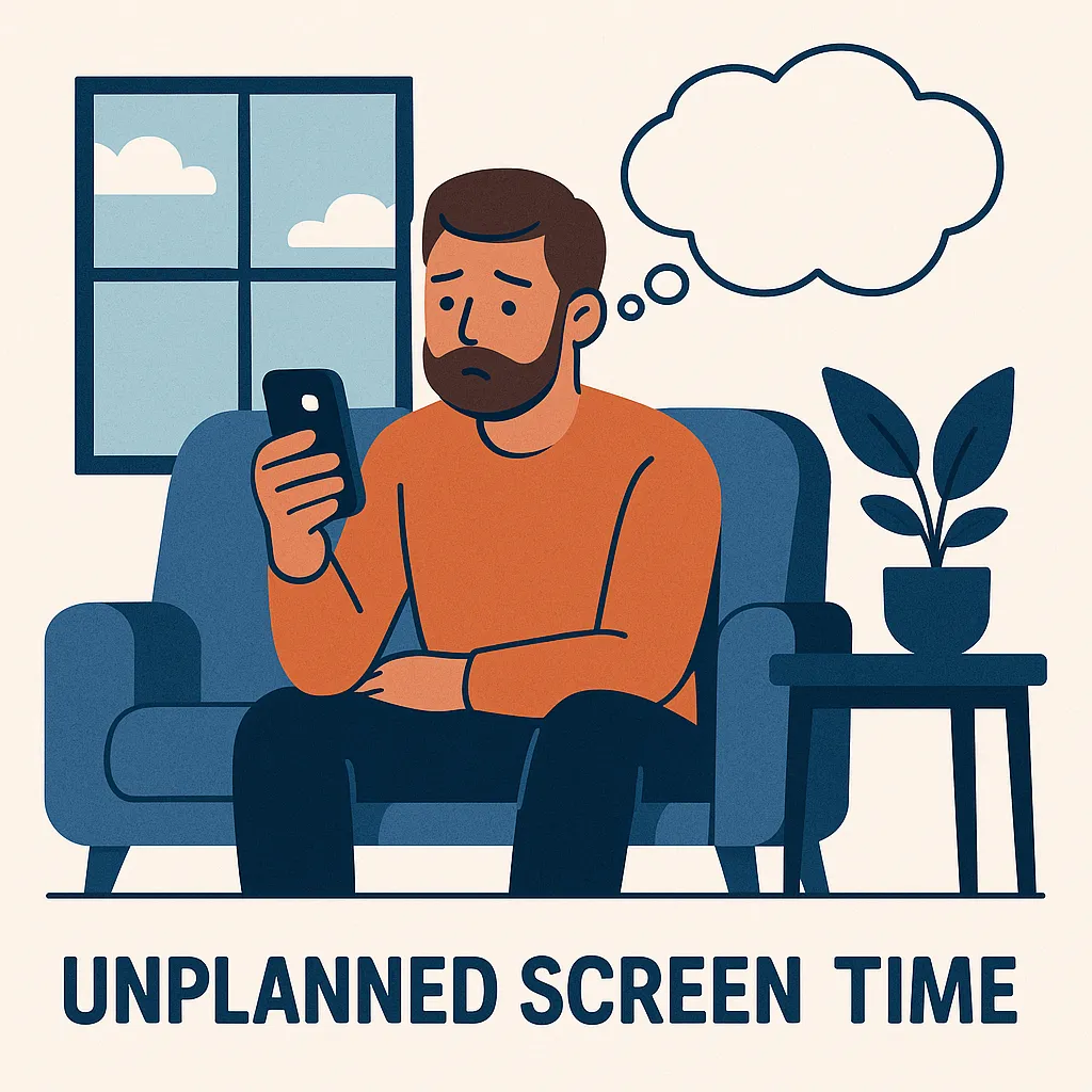 Unplanned screentime illustration